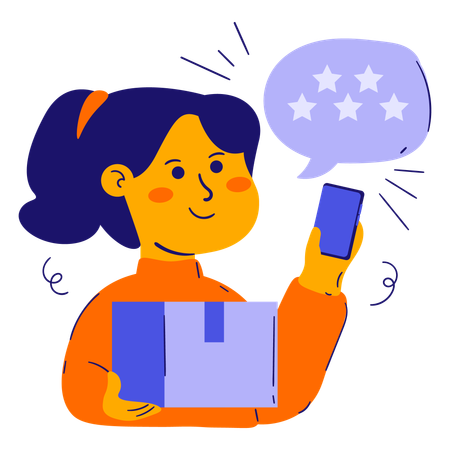 Happy customer illustration